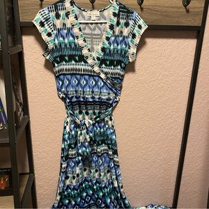 Ladies multi-colored maxi dress
